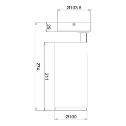 LED-loftspot Lucea, justerbar, 30 W hvid