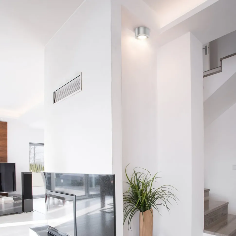 LED-loftspot Rør, sølvfarvet