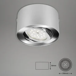 LED-loftspot Rør, sølvfarvet