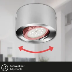 LED-loftspot Rør, sølvfarvet