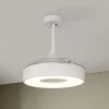 LED-loftventilator Coin Mini hvid DC lydsvag Ø 91 cm CCT