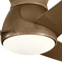 LED-loftventilator Eris, IP44, valnød
