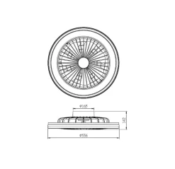 LED-loftventilator Gamer Big sort DC lydsvag 56 cm CCT RGB