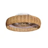LED-loftventilator Kilimanjaro, CCT, rattan