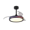 LED-loftventilator North sort DC lydsvag Ø 91 cm CCT RGB