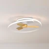 LED-loftventilator Ocean hvid/træ DC støjsvag Ø 78 cm CCT