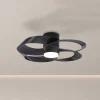 LED-loftventilator Rose sort DC-motor støjsvag Ø 65 cm CCT