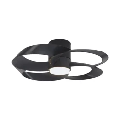 LED-loftventilator Rose sort DC-motor støjsvag Ø 65 cm CCT
