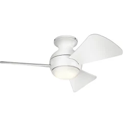 LED-loftventilator Sola, IP23 hvid mat