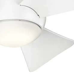 LED-loftventilator Sola, IP23 hvid mat