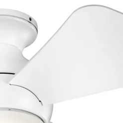 LED-loftventilator Sola, IP23 hvid mat