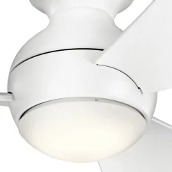 LED-loftventilator Sola, IP23 hvid mat