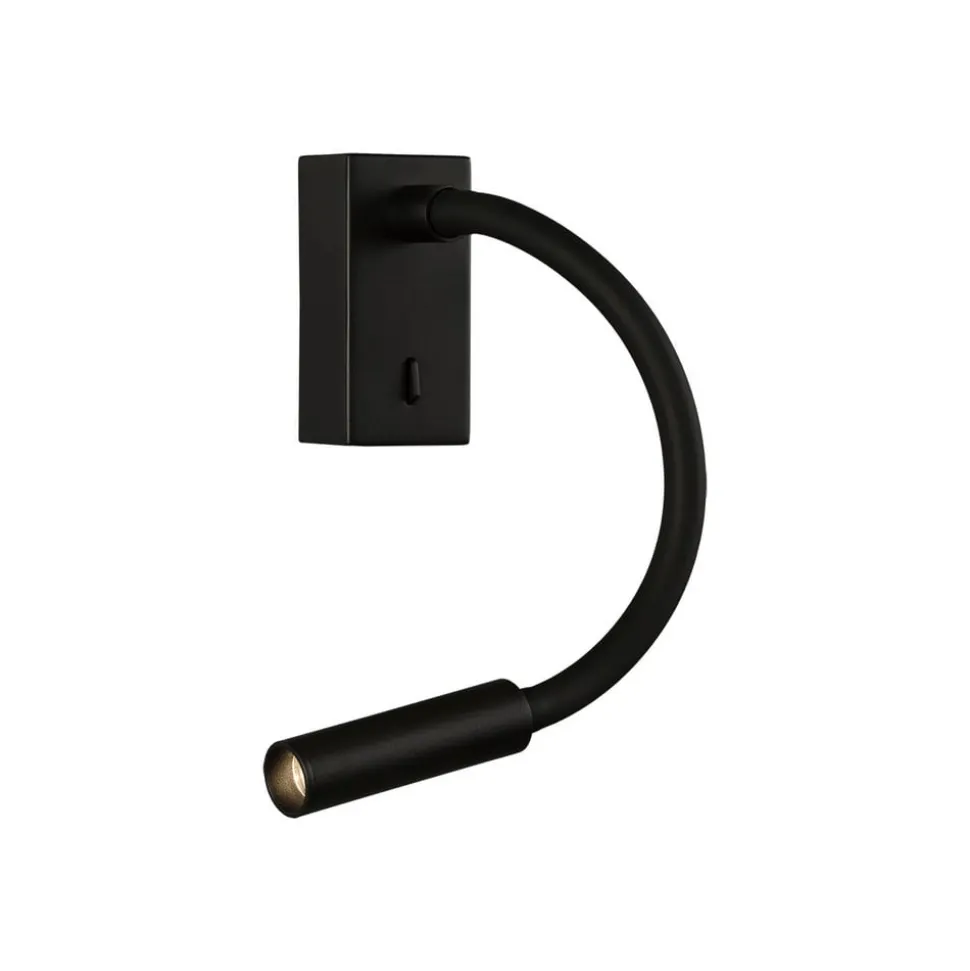 LED-læselampe Cio, afbryder, flexarm, 930, sort