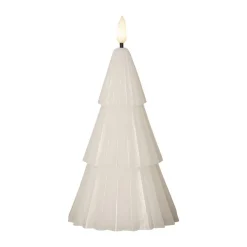 LED-lys Flamme Grany, hvid, 18 cm, ægte voks, batteridrevet