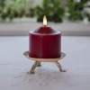LED lysflamme, højde 9,5 cm rød ægte voks batteridrevet
