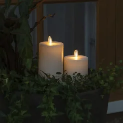 LED-lys IP44 cremehvid glat Højde 18 cm