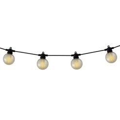 LED-lyskæde CADENA, 2.500 K, sort, 10 lyskilder, 10 m