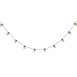 LED-lyskæde CADENA, 2.500 K, sort, 10 lyskilder, 10 m