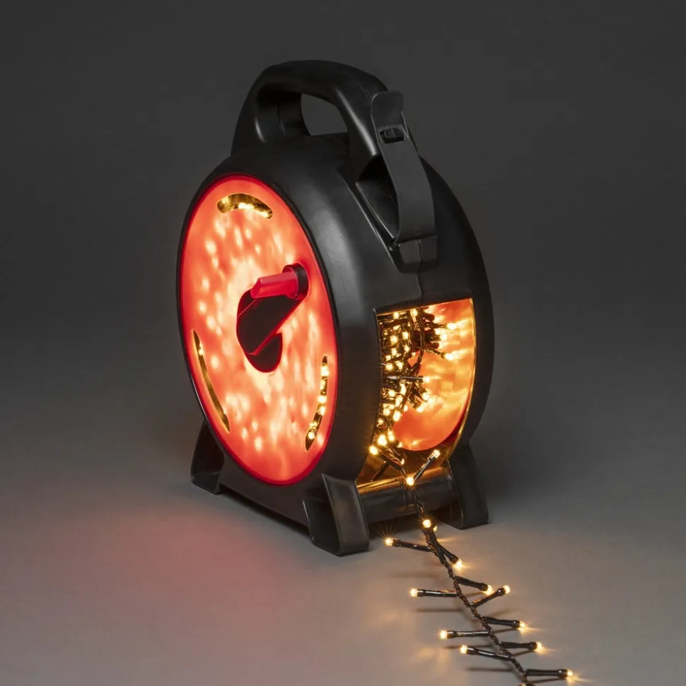 LED lyskæde Compact amber 200 LED'er 4,38 m