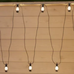 LED-lyskæde Garlands, længde 1000 cm, sort, 10 lyskilder.