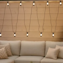 LED-lyskæde Garlands, længde 1000 cm, sort, 10 lyskilder.