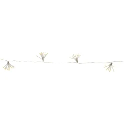 LED-lyskæder Dew Drop Flower, sølv, 140 cm, batteri