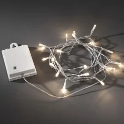 LED-lyskæde t. udendørs m. lyssensor IP44 ww