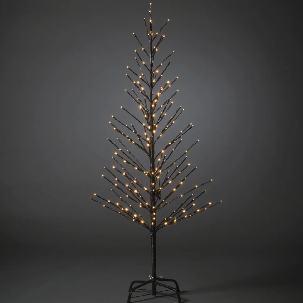 LED-lystræ, sort, 150 cm