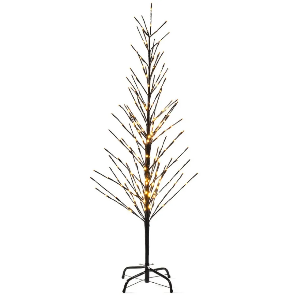 LED-lystræ, sort, 150 cm
