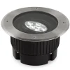 LED nedgravningslampe Gea, Ø 18 cm, 3000K, stål