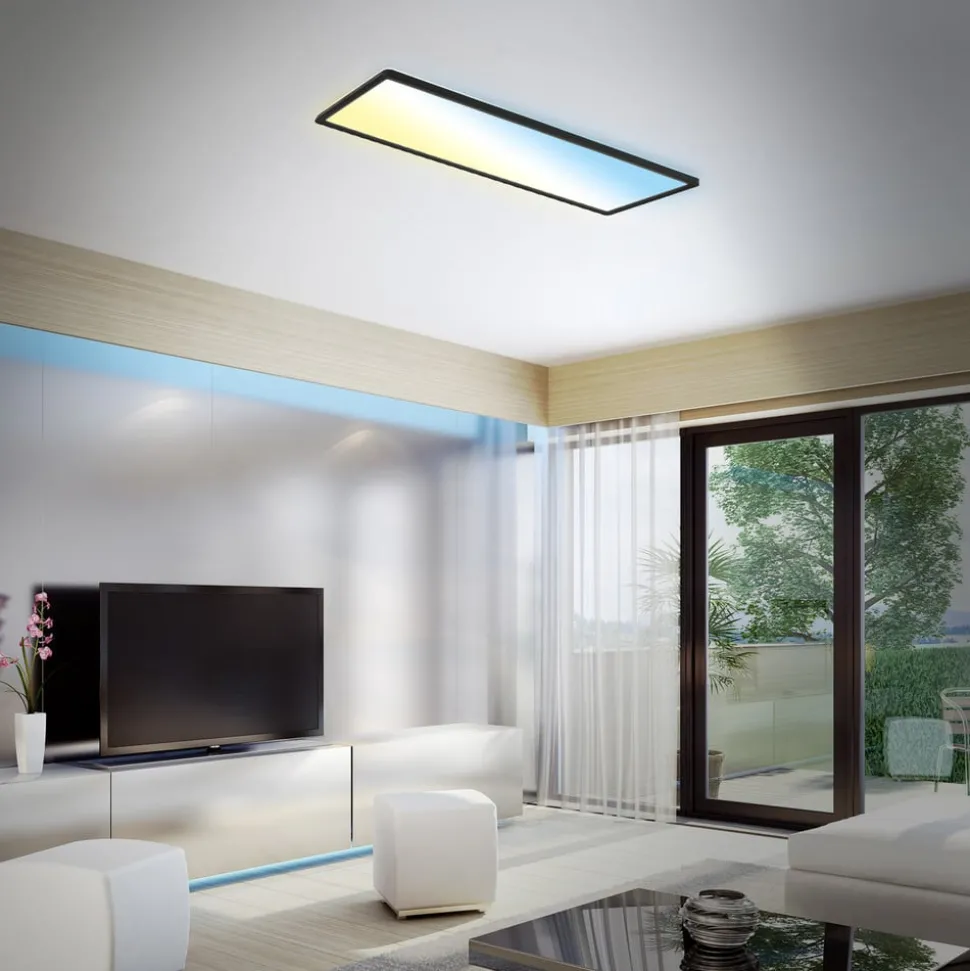 LED-panel Slim sort ultraflad CCT, 59 x 20 cm
