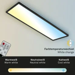 LED-panel Slim sort ultraflad CCT, 59 x 20 cm