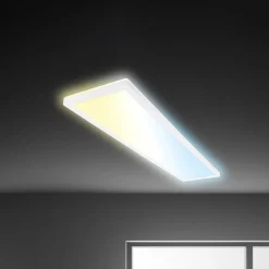 LED-panel Tava CCT, hvid, 98 x 20 cm, baggrundsbelysning, plast