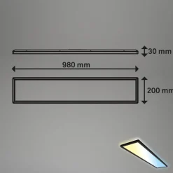 LED-panel Tava CCT, sort, 98 x 20 cm baggrundsbelysning plast