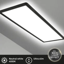 LED-panel til overflademontering Slim 58x20cm on/off 4.000K sort