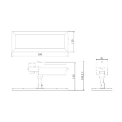 LED-panel TRACK LIGHT, hvid, 3-faset, 4.000 K, tænd/sluk