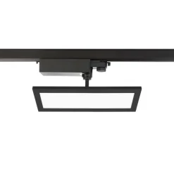 LED-panel TRACK LIGHT, sort, 3-faset, 3.000 K, tænd/sluk