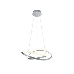 LED-pendel Course, mat nikkel, 3.000 K, Ø 60 cm, metal
