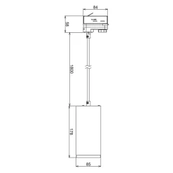 LED-pendellampe 3-faset 20W sort