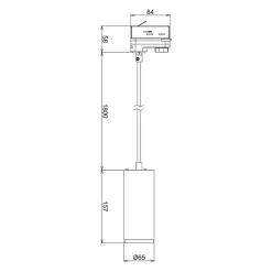 LED-pendellampe Lucea 3-faset 10W sort