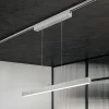 LED-pendellampe Paros DUOline, bjælke, nikkel