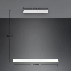 LED-pendellampe Paros DUOline, bjælke, hvid mat