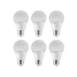 LED-pære E27 A60 4,9 W 3.000 K opal, 6 stk