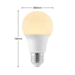 LED-pære E27 A60 4,9 W 3.000 K opal, 6 stk