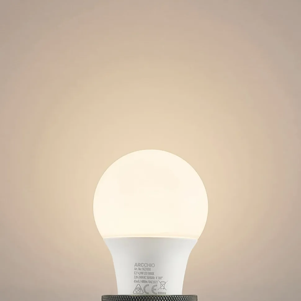 LED-pære E27 A60 4,9 W 3.000 K opal, 6 stk