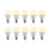 LED-pære E27 A60 9,5 W 3.000 K opal sæt med 10 stk