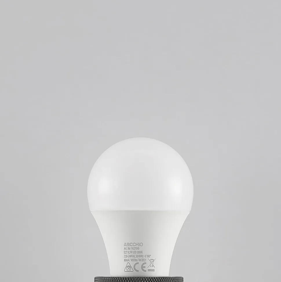 LED-pære E27 A60 9,5 W 3.000 K opal sæt med 10 stk
