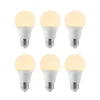 LED-pære E27 A60 8 W 3.000 K opal, sæt med 6 stk