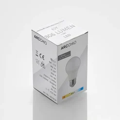 LED-pære E27 A60 8 W 3.000 K opal, sæt med 2 stk