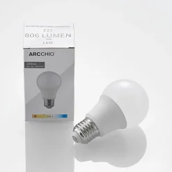 LED-pære E27 A60 8 W 3.000 K opal, sæt med 3 stk